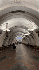 Moscow Metro stations and Red Square area documented during evening hours