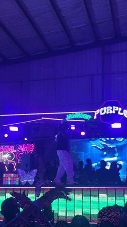 Rapper performs at purple-lit Mainland Block Party in Accra