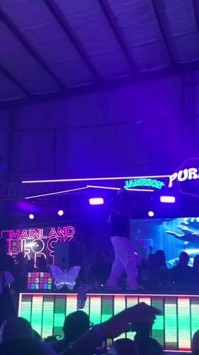 Rapper performs at purple-lit Mainland Block Party in Accra