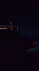 Ship observed stationary at night near Russian village