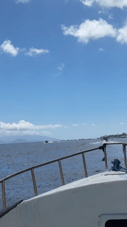 Boat journey captured on video near Nusa Penida waters