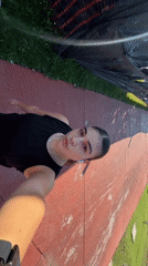 Person visits outdoor athletic facility in Puebla, Mexico