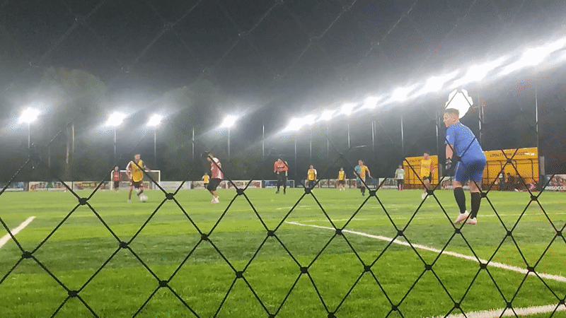 Evening activities captured at soccer field and coffee shop in Titibaro