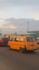 Lagos street scenes captured during evening rush hour