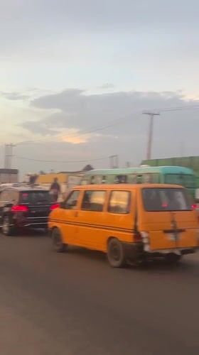 Lagos street scenes captured during evening rush hour