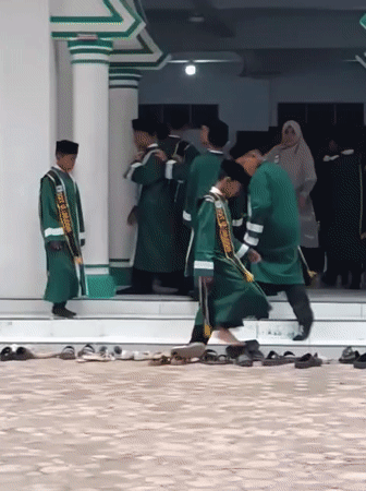 Formal school ceremony observed in Lhokseumawe, Indonesia