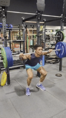 Barbell squat session at a Varna gym, July 2026