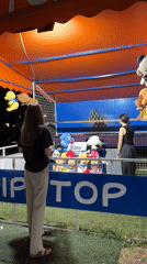 Evening carnival operates in Podgorica near illuminated cathedral