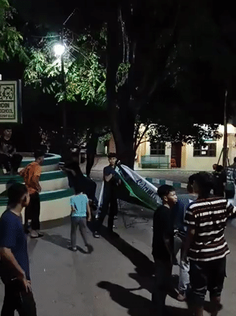 Young men organize community event in Lhokseumawe, Indonesia