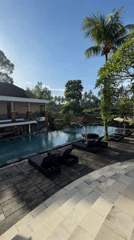 Early morning documentation of Bali resort and art displays