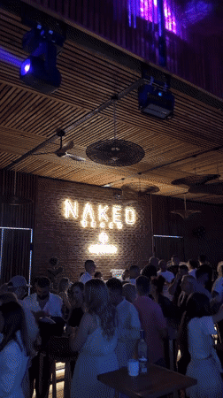 Burgas nightlife: inside a bar and the street just outside