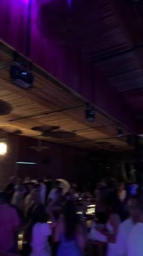 Burgas nightlife: inside a bar and the street just outside