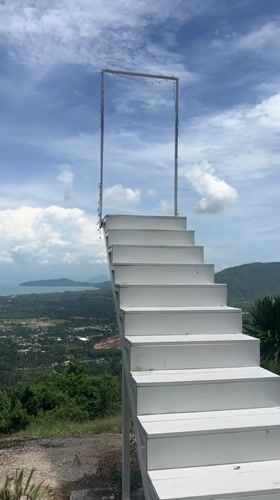 Morning visit to Baan Thurian's hillside viewpoint overlooking Koh Samui's coast