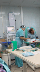 Routine dialysis treatment documented at Chaikovsky medical facility