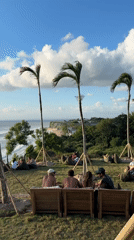 Lazy morning at a clifftop beach bar in Kuta Selatan
