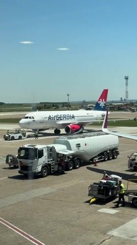 Morning operations at Belgrade's Nikola Tesla Airport