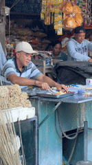 Evening market activity continues in Ubud District, Indonesia
