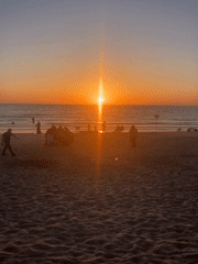 Tel Aviv sunset and beach life captured by witnesses
