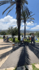 Sunny day brings families to Al Jizah waterfront and parks
