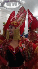 Traditional Russian performers entertain at Miasskoye restaurant event