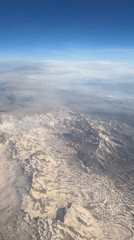 Aerial view shows snow-patched mountains near Gündoğmuş, Turkey