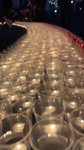 Candle of Memory vigil lights up Palace Square, Saint Petersburg