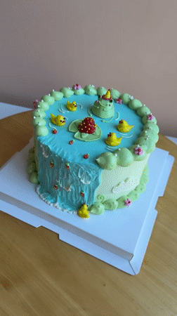 Pond-themed celebration cakes spotted in Tel Aviv