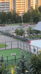 Basketball court and everyday street life in Zelenograd