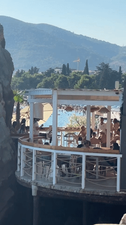 Budva's coastline in full summer swing