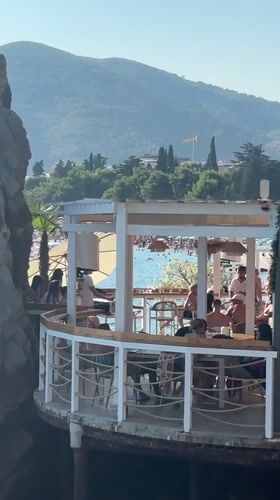 Budva's coastline in full summer swing