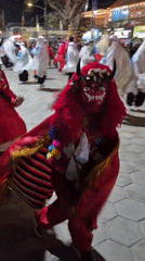 Night parade in Pozo Almonte features devil costumes and live drumming