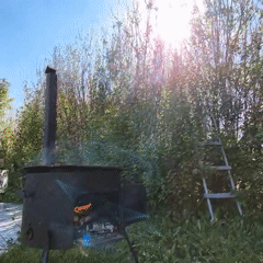 Domestic life documented in Russian village over morning hours