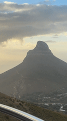 Cable car passenger captures Table Mountain ascent views in Cape Town
