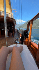 Leisurely boat trip captured on video near Montenegro coast
