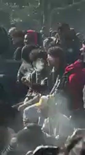Large crowd gathers in NYC park amid haze