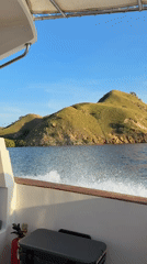 Nighttime boat journey recorded off Pasir Putih, Indonesia
