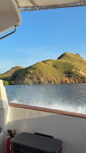 Nighttime boat journey recorded off Pasir Putih, Indonesia