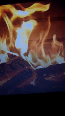 Fireplace burning captured on video in Bulgarian village