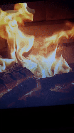 Fireplace burning captured on video in Bulgarian village