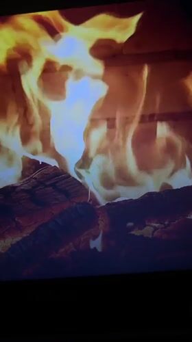 Fireplace burning captured on video in Bulgarian village
