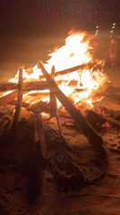 Beach day activities and evening bonfires in southern Sri Lanka