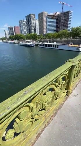 Eiffel Tower and Seine River views on a clear August day