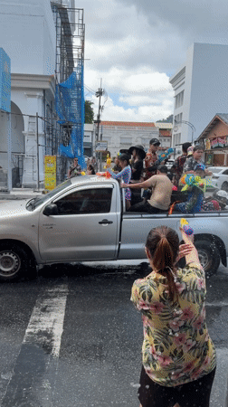 Water festival celebrations unfold in Phuket streets