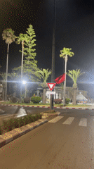 Nighttime urban crosswalk scene documented in Safi, Morocco