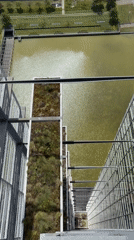 Observer documents aerial views from glass observation deck in Rijswijk