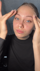Portrait of pierced woman captured in Foki, Russia