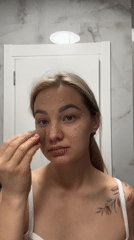 Morning routine captured in Budva: skincare and breakfast preparation