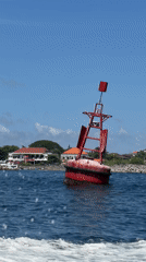 Red marine buoy spotted in waters off East Denpasar
