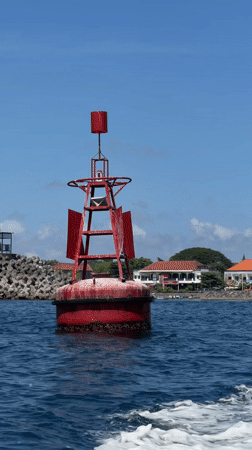 Red marine buoy spotted in waters off East Denpasar