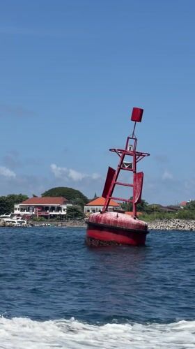Red marine buoy spotted in waters off East Denpasar
